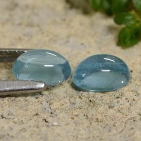 1.08 ct natürliche Blasses Blaugrün Apatit-Edelsteine, Oval, Transparent