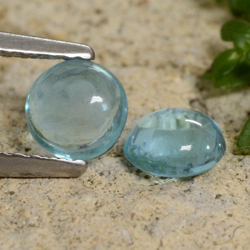 1.96ctw Natürlicher Mittelblaues Grün Apatit, Runden, Transparent