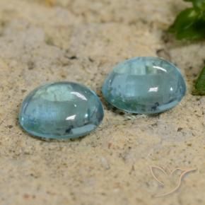 1.96 ct natürliche Mittelblaues Grün Apatit-Edelsteine, Runden, Transparent
