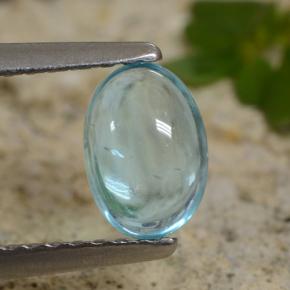 0,67 ctw natürlicher türkiser Apatit, Oval Schliff, Transparent