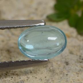 0,67 ctw natürlicher türkiser Apatit, Oval Schliff, Transparent