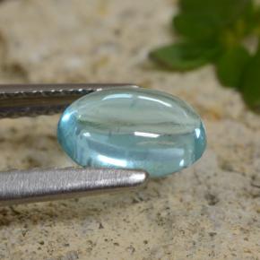 0,67 ctw natürlicher türkiser Apatit, Oval Schliff, Transparent