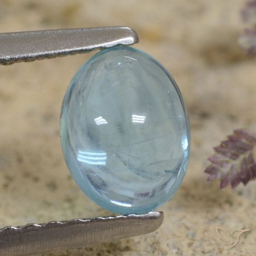 0.84ct Natürlicher Hellblau-Grün Apatit, Oval, Transparent