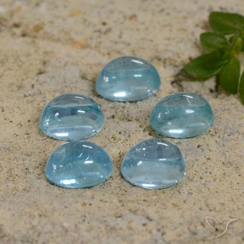 2.13ctw Natürlicher hellblau-grün Apatit, Oval, Transparent