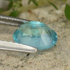 0,93 ctw natürlicher blauer Apatit, Oval Schliff, VS