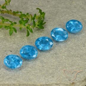 1.87 ct natürliche Blau Apatit-Edelsteine, Oval, VS