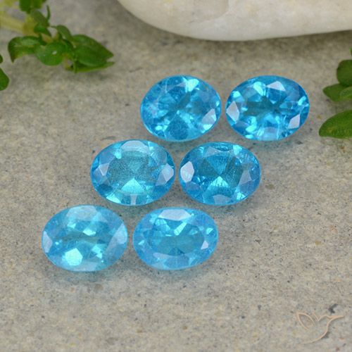 1.84ctw Natürlicher Blau Apatit, Oval, VS