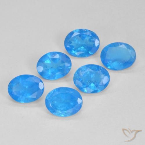 1.98 ct natürliche Tiefes Azur Apatit-Edelsteine, Oval, VS