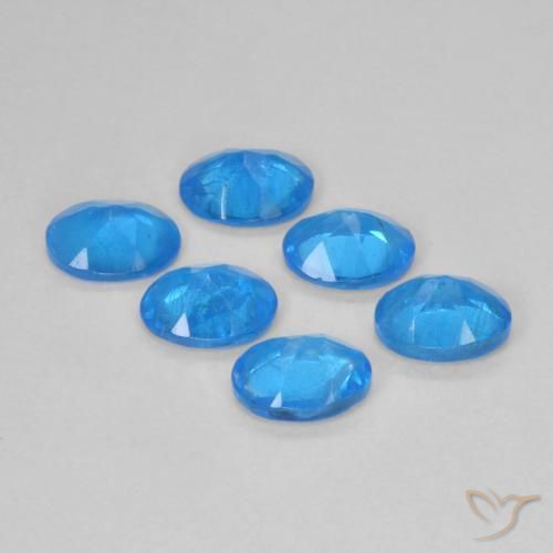 1.98 ct natürliche Tiefes Azur Apatit-Edelsteine, Oval, VS
