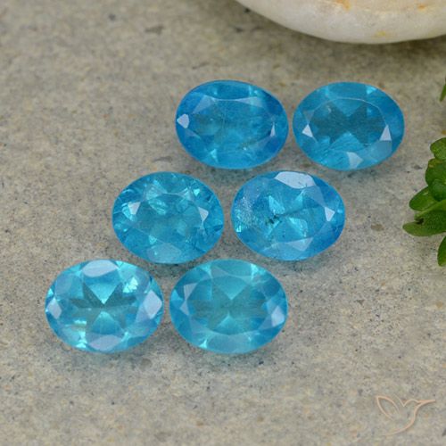2.23ctw Natürlicher Blau Apatit, Oval, VS