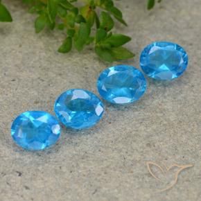 1.31 ct natürliche Intensives Blau Apatit-Edelsteine, Oval, VS