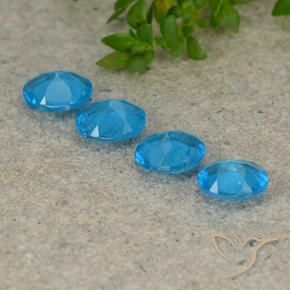 1.31 ct natürliche Intensives Blau Apatit-Edelsteine, Oval, VS