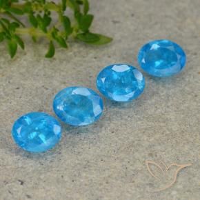 1.62 ct natürliche Intensives Azurblau Apatit-Edelsteine, Oval, VS