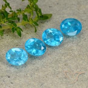 1.57 ct natürliche Mittelblau Apatit-Edelsteine, Oval, VS
