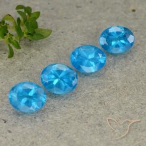 1.66 ct natürliche Mittelblau Apatit-Edelsteine, Oval, VS