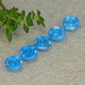 2.01 ct natürliche Intensives Azurblau Apatit-Edelsteine, Oval, VS