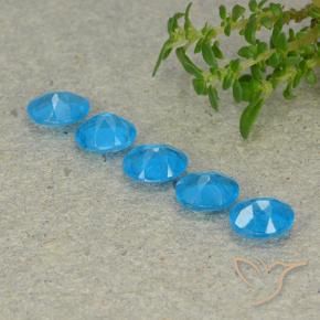 1.63 ct natürliche Intensives Azurblau Apatit-Edelsteine, Oval, VS
