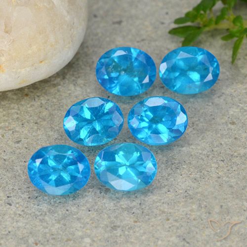 2.24ctw Natürlicher Blau Apatit, Oval, VS