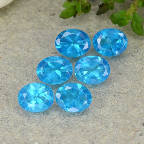 2.28ctw Natürlicher Blau Apatit, Oval, VS