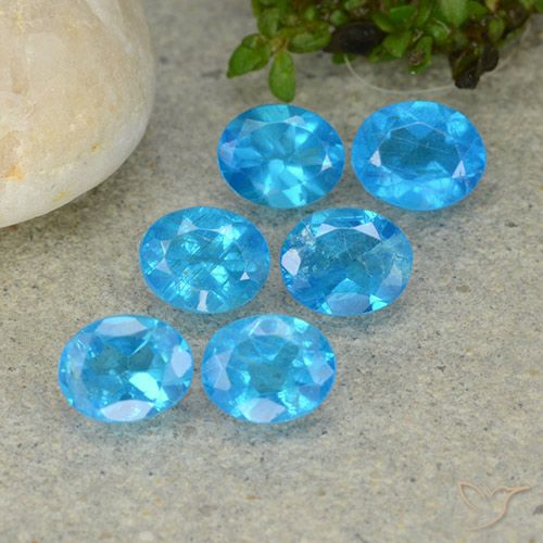 2.32ctw Natürlicher Mittelblau Apatit, Oval, VS