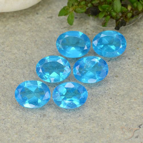 1.90ctw Natürlicher Blau Apatit, Oval, VS