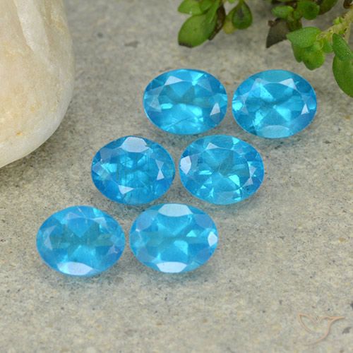 2.20ctw Natürlicher Blau Apatit, Oval, VS