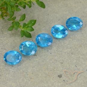 1.66 ct natürliche Tiefes Azur Apatit-Edelsteine, Oval, VS