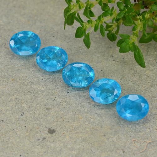1.87ctw Natürlicher Azurblau Apatit, Oval, VS