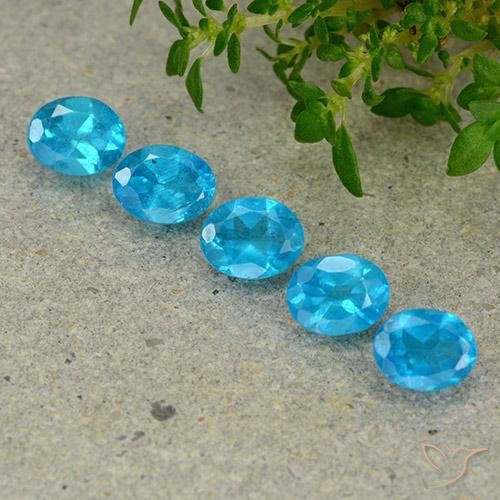 1,81 ct natürliche blauer Apatit-Edelsteine, Oval Schliff, VS