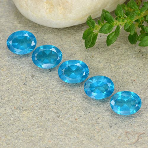 1.89ctw Natürlicher Blau Apatit, Oval, VS