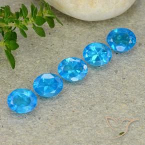 2.01 ct natürliche Intensives Blau Apatit-Edelsteine, Oval, VS