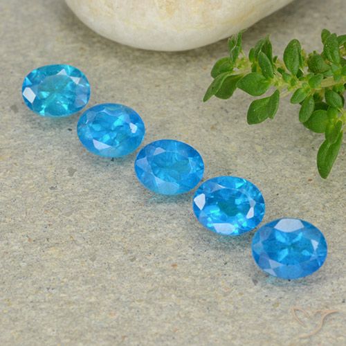 2.12ctw Natürlicher Blau Apatit, Oval, VS