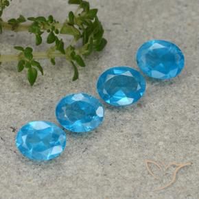 1.32 ct natürliche Tiefes Aquablau Apatit-Edelsteine, Oval, VS