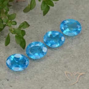 1.24 ct natürliche Blau Apatit-Edelsteine, Oval, VS