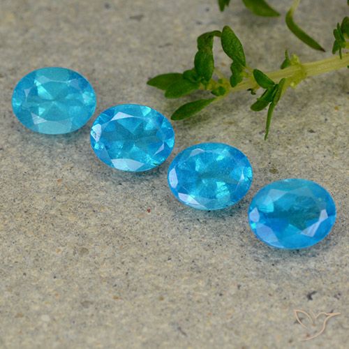 1.30ctw Natürlicher Blau Apatit, Oval, VS