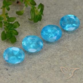 1.65 ct natürliche Tiefes Aqua Apatit-Edelsteine, Oval, VS