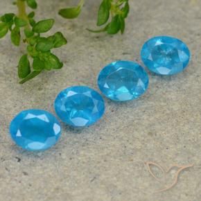 1.38 ct natürliche Elektrisches Blau Apatit-Edelsteine, Oval, VS
