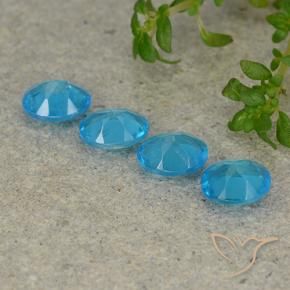 1.39 ct natürliche Tiefes Aquablau Apatit-Edelsteine, Oval, VS