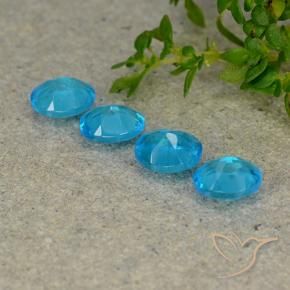 1.52 ct natürliche Tiefes Aquablau Apatit-Edelsteine, Oval, VS