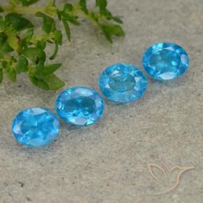 1.11 ct natürliche Blau Apatit-Edelsteine, Oval, VS