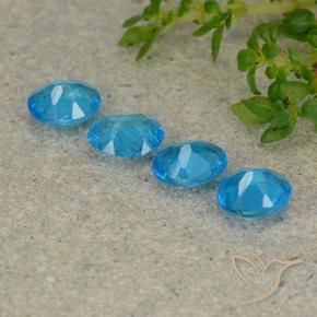 1.11 ct natürliche Blau Apatit-Edelsteine, Oval, VS