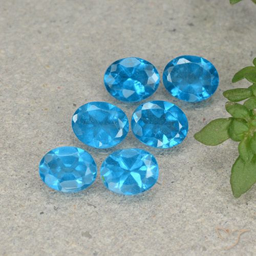 2.23ctw Natürlicher Blau Apatit, Oval, VS