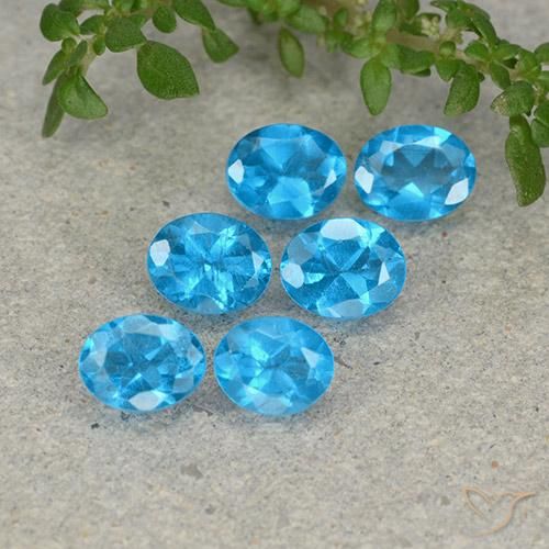 2.17ctw Natürlicher Azurblau Apatit, Oval, VS