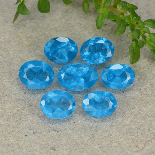 2.90ctw Natürlicher Blau Apatit, Oval, VS