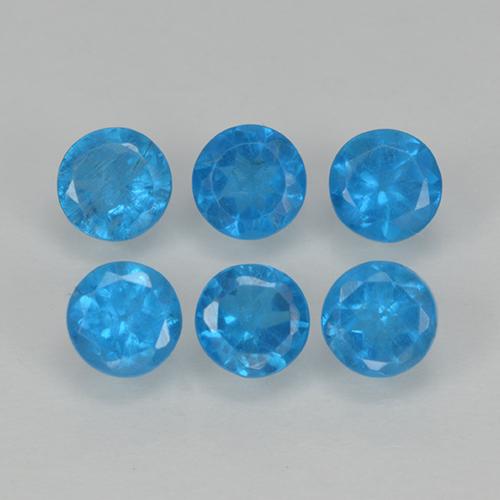 1,21 ct natürliche blauer Apatit-Edelsteine, Rundschliff, VS