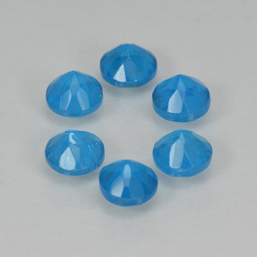 1,21 ct natürliche blauer Apatit-Edelsteine, Rundschliff, VS