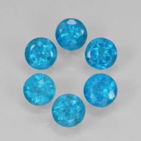 1,30 ct natürliche blauer Apatit-Edelsteine, Rundschliff, VS