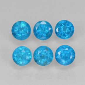 1,30 ct natürliche blauer Apatit-Edelsteine, Rundschliff, VS