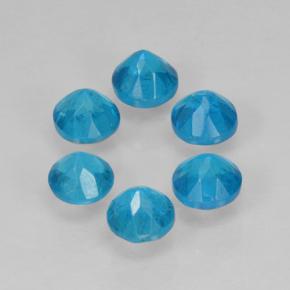 1,30 ct natürliche blauer Apatit-Edelsteine, Rundschliff, VS