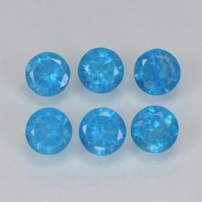 1.24 ct natürliche Intensives Blau Apatit-Edelsteine, Rund Schliff, VS